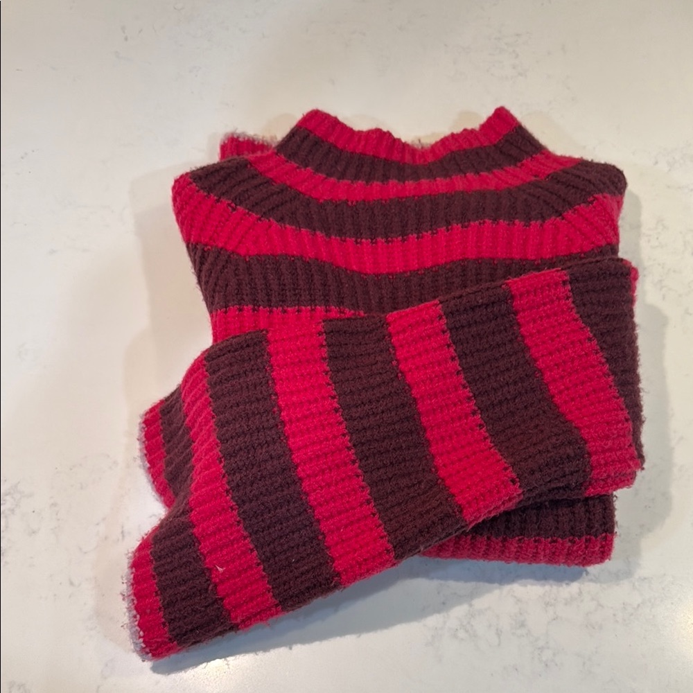 Maeve by Anthropologies Striped Sweater with bell sleeves oversized
